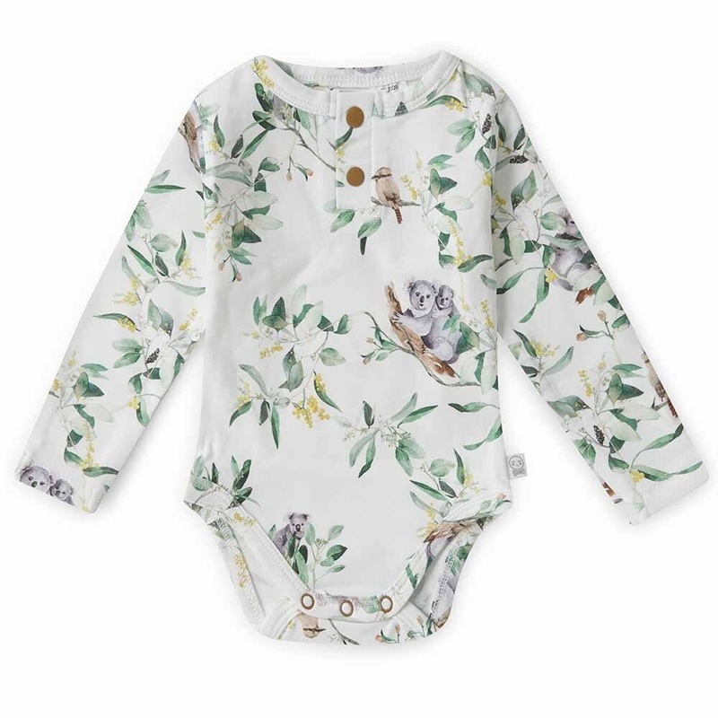 Snuggle Hunny - Organic Long Sleeve Bodysuit | Eucalypt