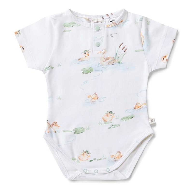 Snuggle Hunny - Organic Short Sleeve Bodysuit | Duck Pond