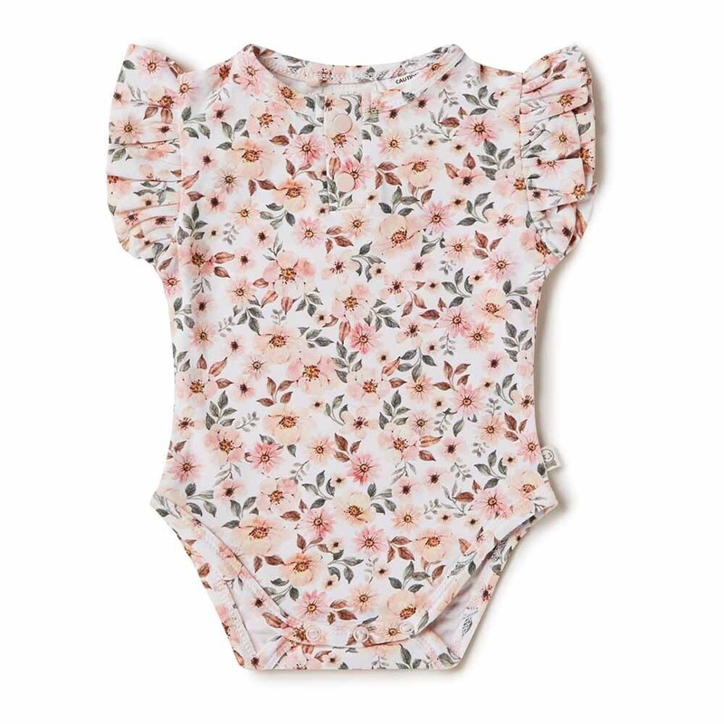 Snuggle Hunny - Organic Short Sleeve Bodysuit | Spring Floral