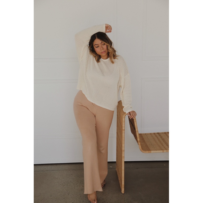 Ziggy Lou - Women's Cropped Pullover | Cream