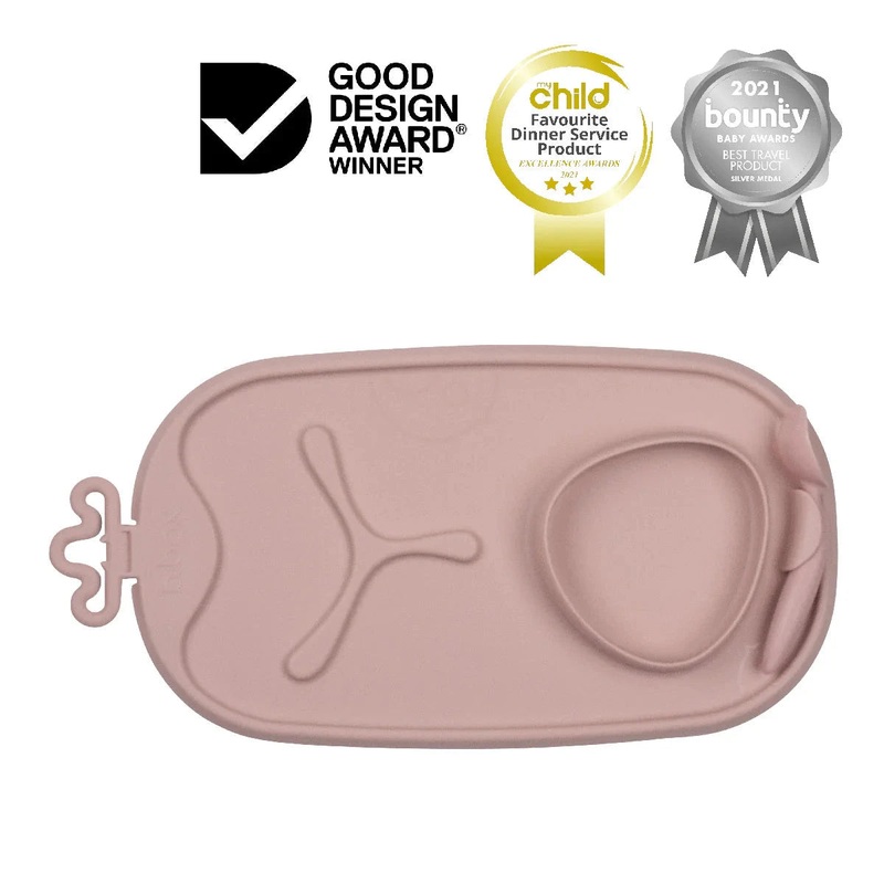 b.box - Roll + Go Mealtime Mat | Blush