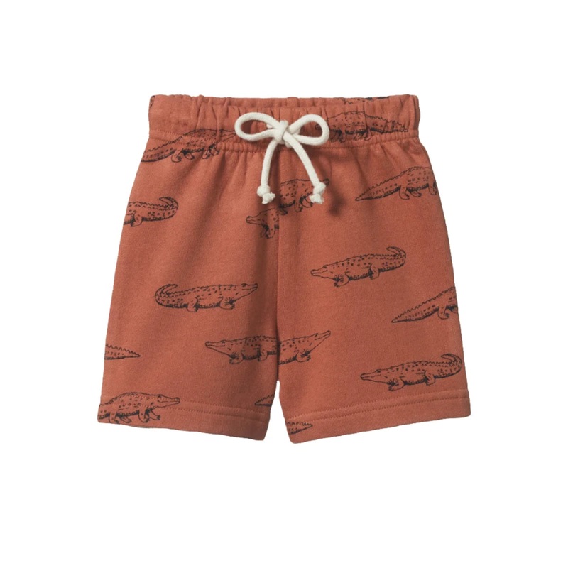 Nature Baby - Jimmy Shorts Sweatshirt Knit | Crocodile Print