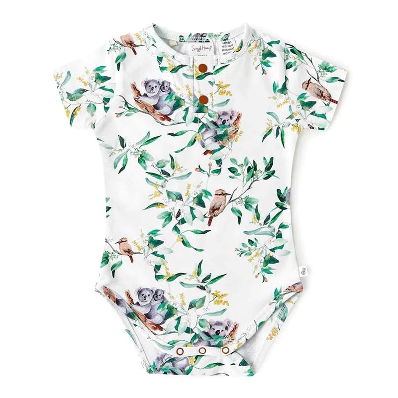 Snuggle Hunny - Organic Short Sleeve Bodysuit | Eucalypt