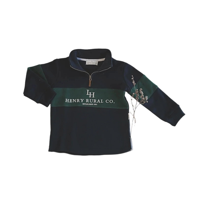 Love Henry - Boys Rural Co Sweater | Navy/Green