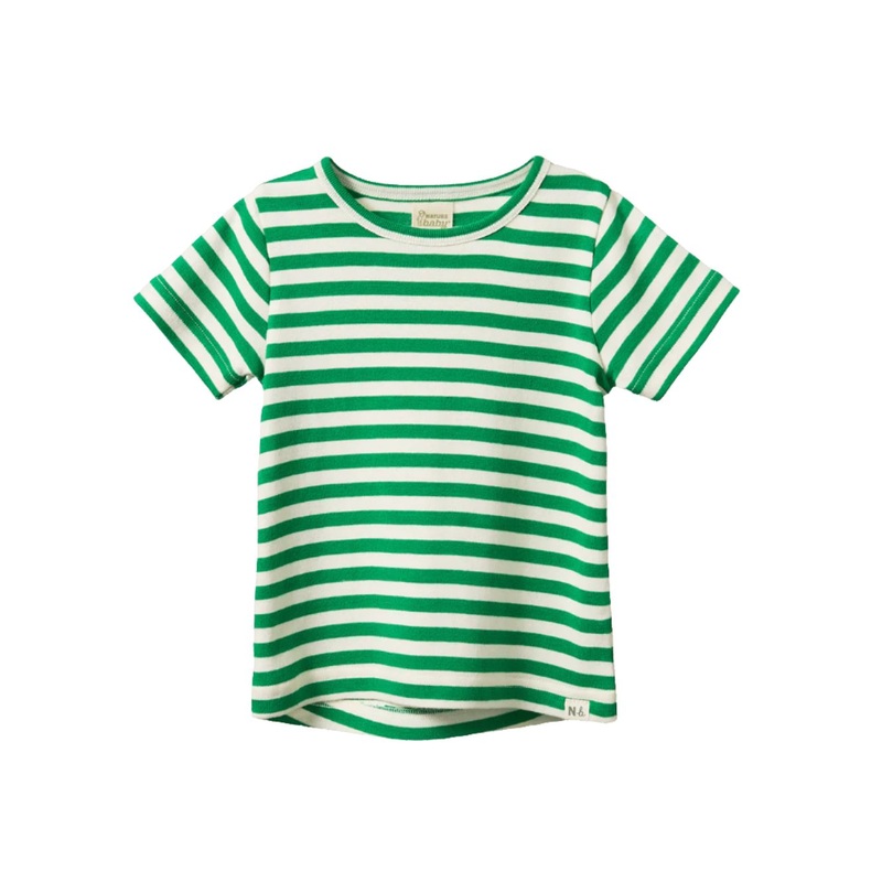 Nature Baby - River Tee | Kelly Green Sea Stripe