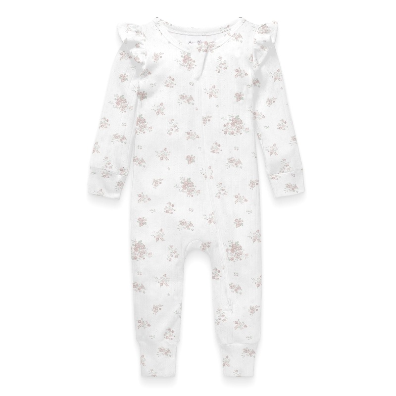 Aster & Oak - Posie Floral Zip Romper