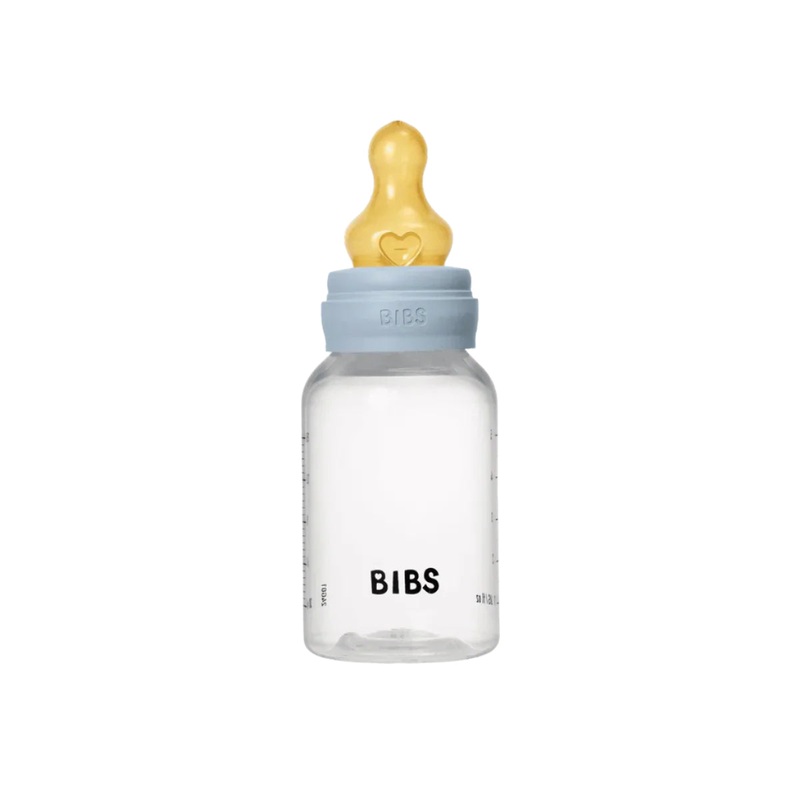 BIBS Dummies - Baby Bottle 150ml Latex | Baby Blue