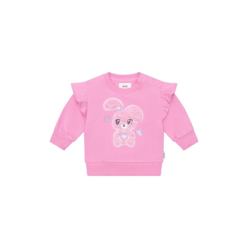 Huxbaby - Bunny Gem Frill Sweatshirt - HB3257W25