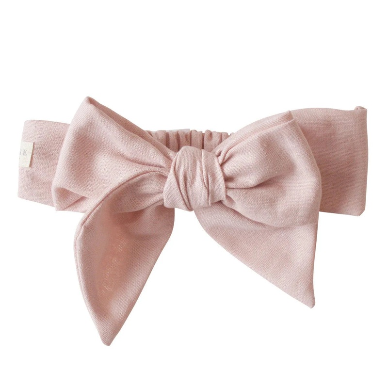 Alimrose - Linen Head Bow Pink