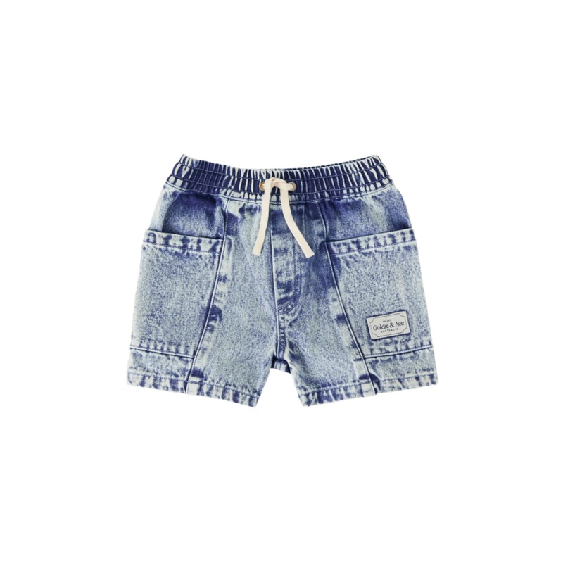 Goldie & Ace - Noah Denim Pocket Shorts | Light Denim