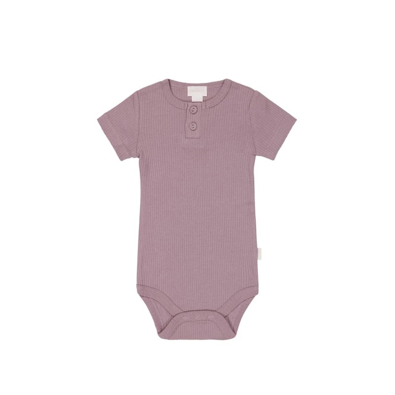 Jamie Kay Modal Darcy Rib Tee Bodysuit - Vintage Violet - Organic Cotton