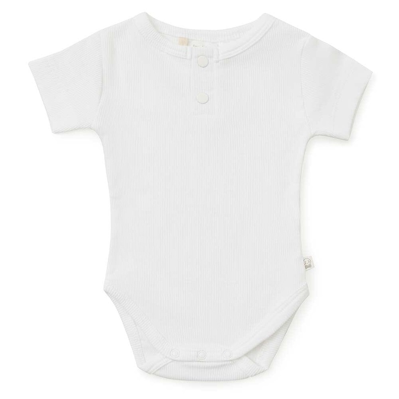 Snuggle Hunny - Organic Short Sleeve Bodysuit | Milk