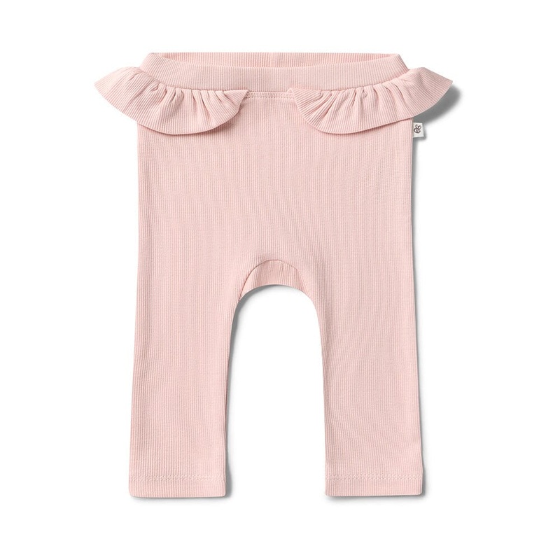Snuggle Hunny - Organic Pants with Frill | Baby Pink