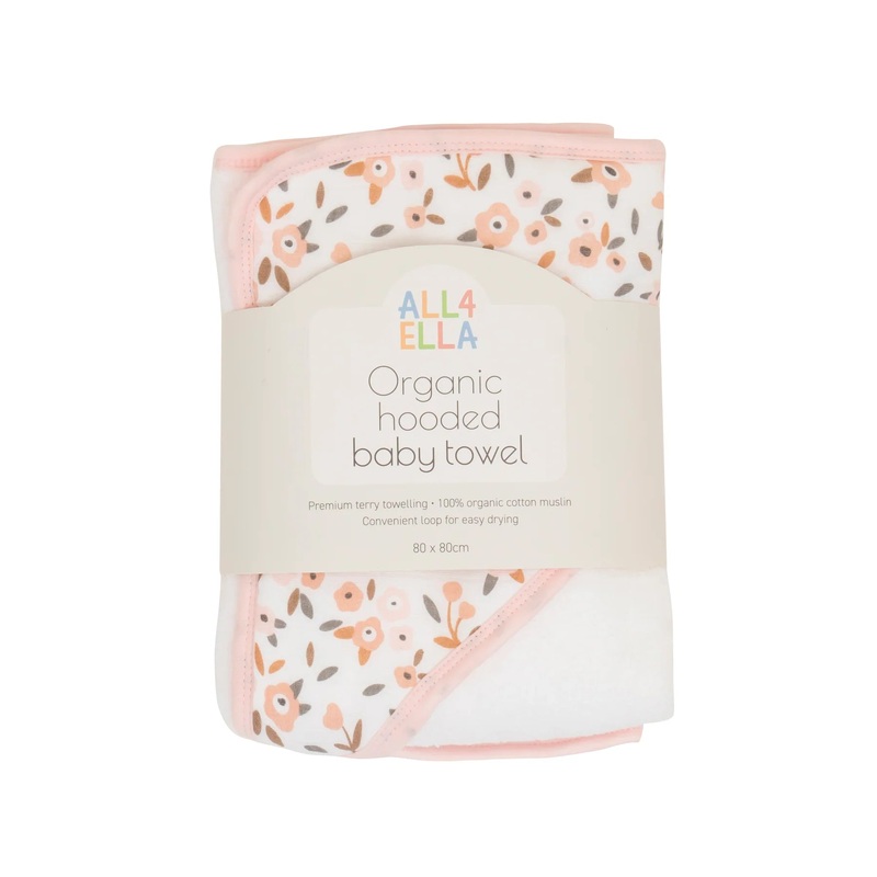 All 4 Ella - Organic Hooded Towel | Floral Bouquet
