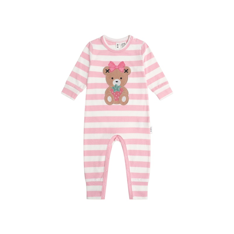 Huxbaby - Strawberry Stripe Romper - HB0025S25