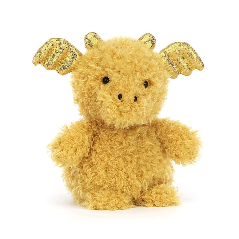 Jellycat - Little Dragon Gold & Glitter - Retired