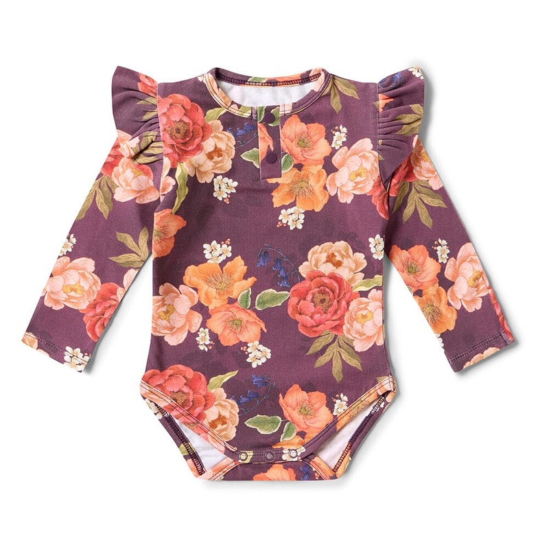 Snuggle Hunny - Organic Long Sleeve Bodysuit with Frill | Sienna