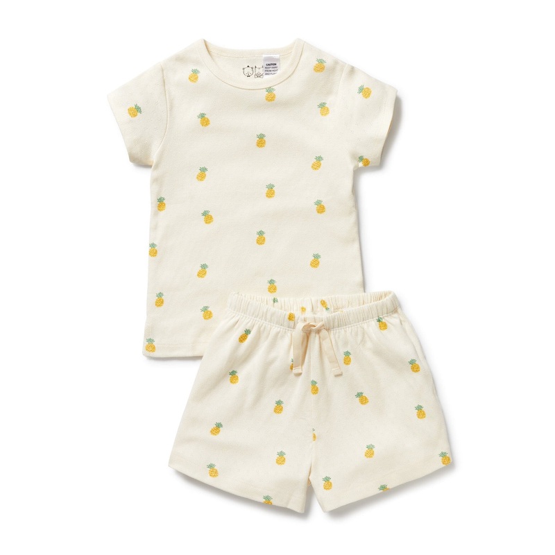 Wilson & Frenchy - Organic Pointelle Short Sleeved Pyjamas | Piney Pals