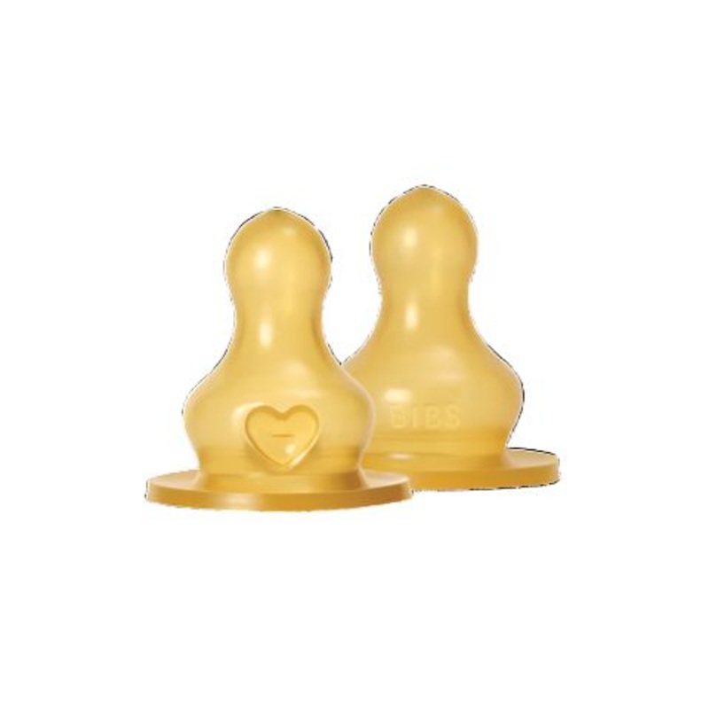 BIBS Dummies - Medium Flow Bottle Replacement Nipple | Latex 2pk