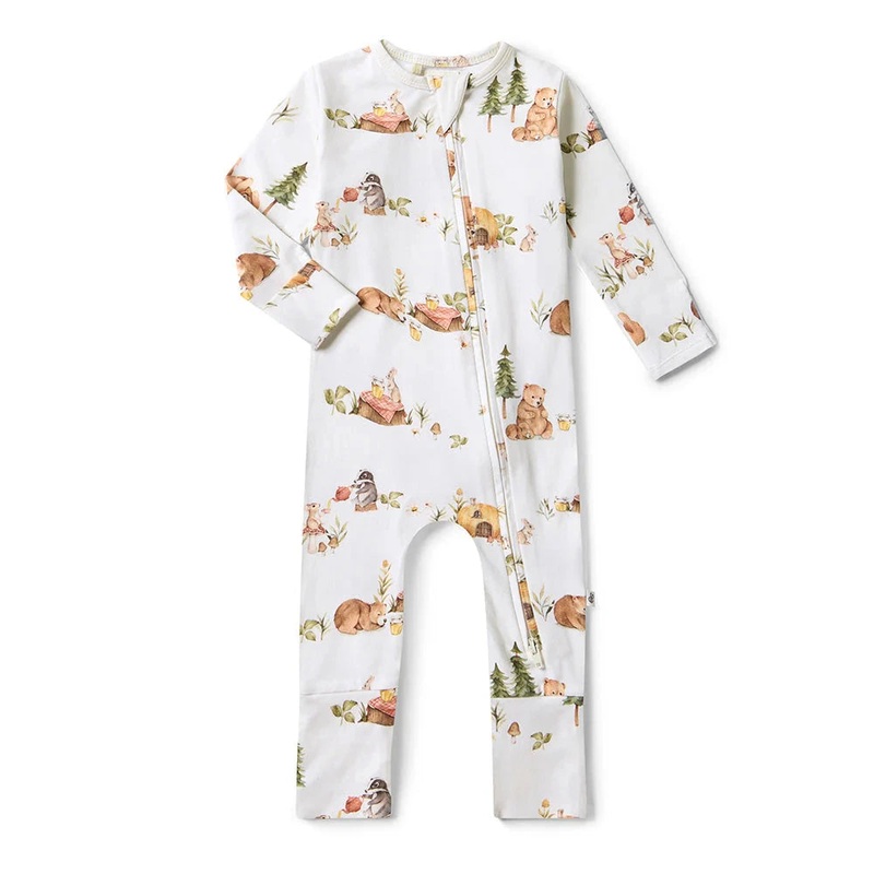 Snuggle Hunny - Organic Snugglesuit Convertible Romper | Bears