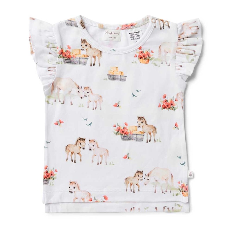 Snuggle Hunny - Organic T-Shirt with Frill | Pony Pals