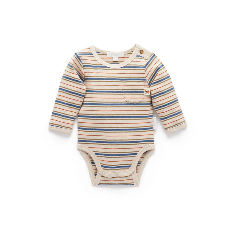 Purebaby - Striped Bodysuit
