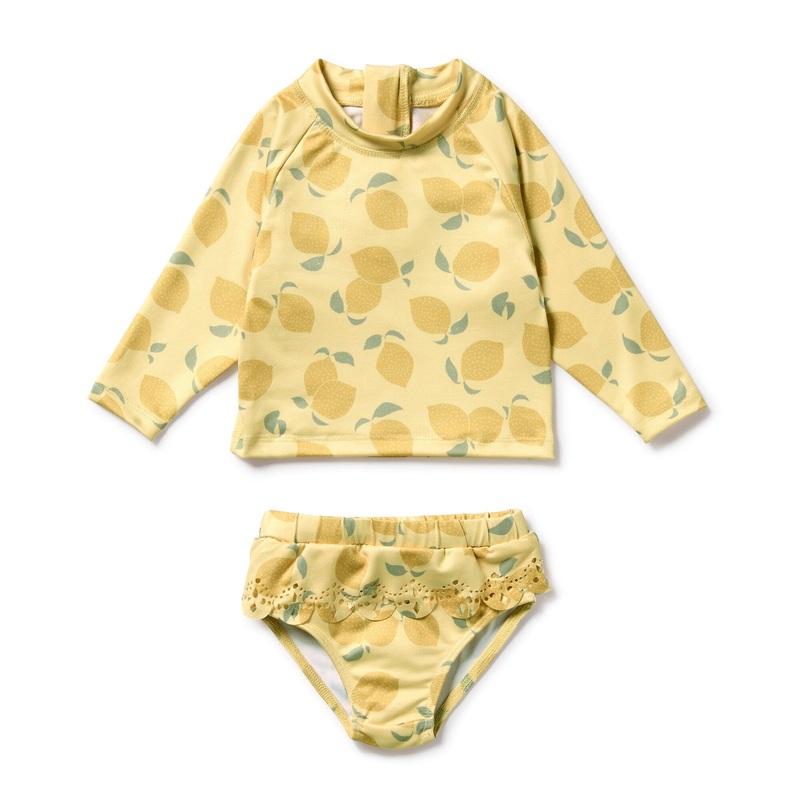 Wilson & Frenchy - Cutwork Rashie Swimset | Lemon Drop