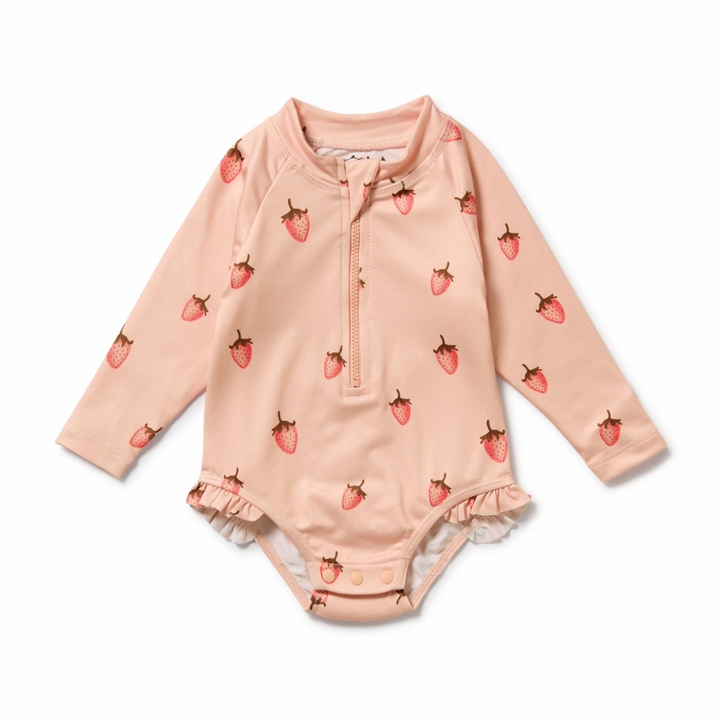 Wilson & Frenchy - Long Sleeved Swimsuit | Strawberry Kisses
