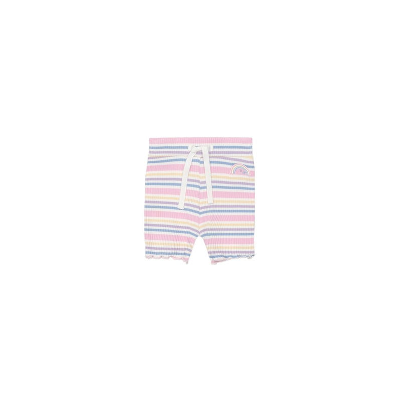 Huxbaby - Rainbow Stripe Rib Short - HB6280W25