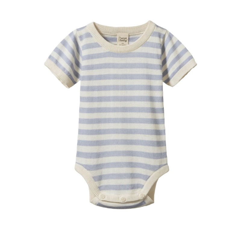 Nature Baby - Ren Bodysuit | Zen Blue Sea Stripe