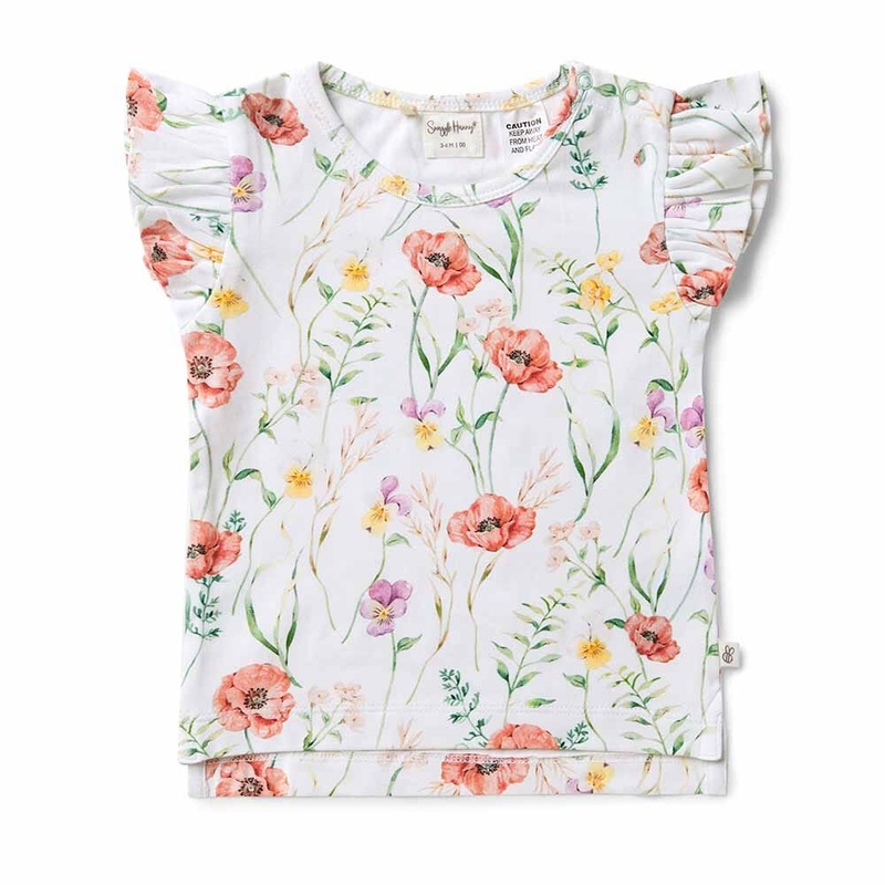 Snuggle Hunny - Organic T-Shirt with Frill | Meadow