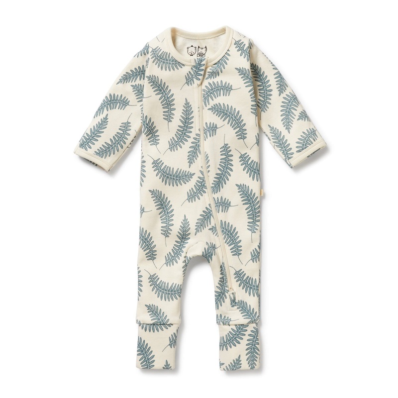 Wilson & Frenchy - Organic Zipsuit with Feet | Little Fronds