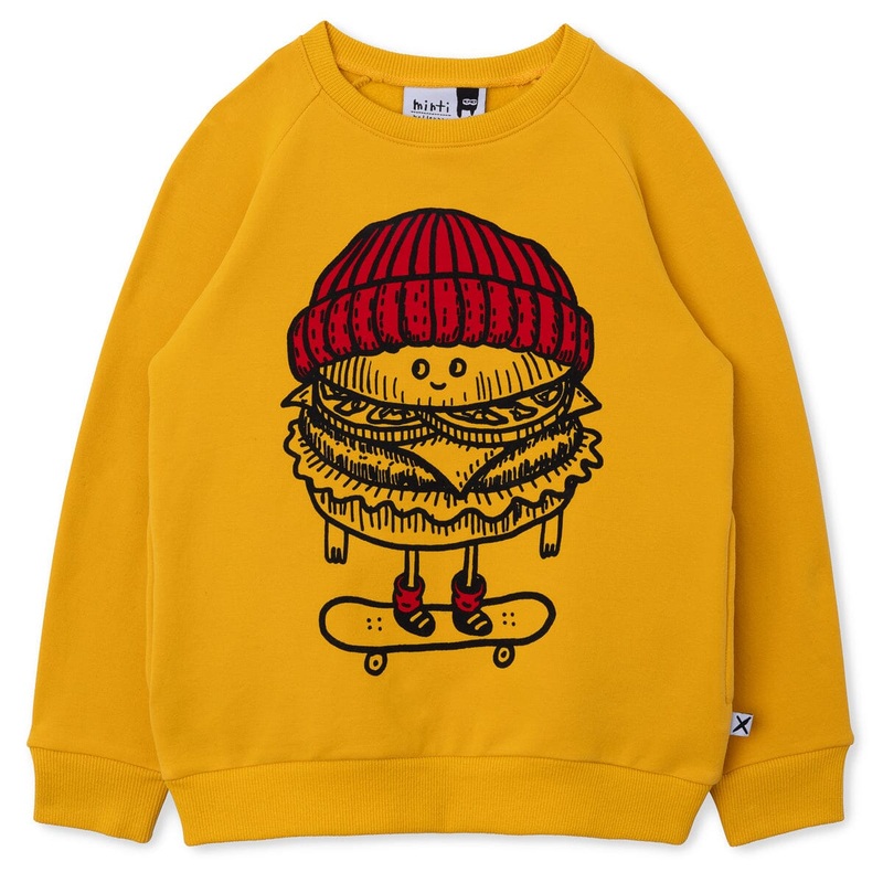 Minti Burger Skater Furry Crew -  Mustard
