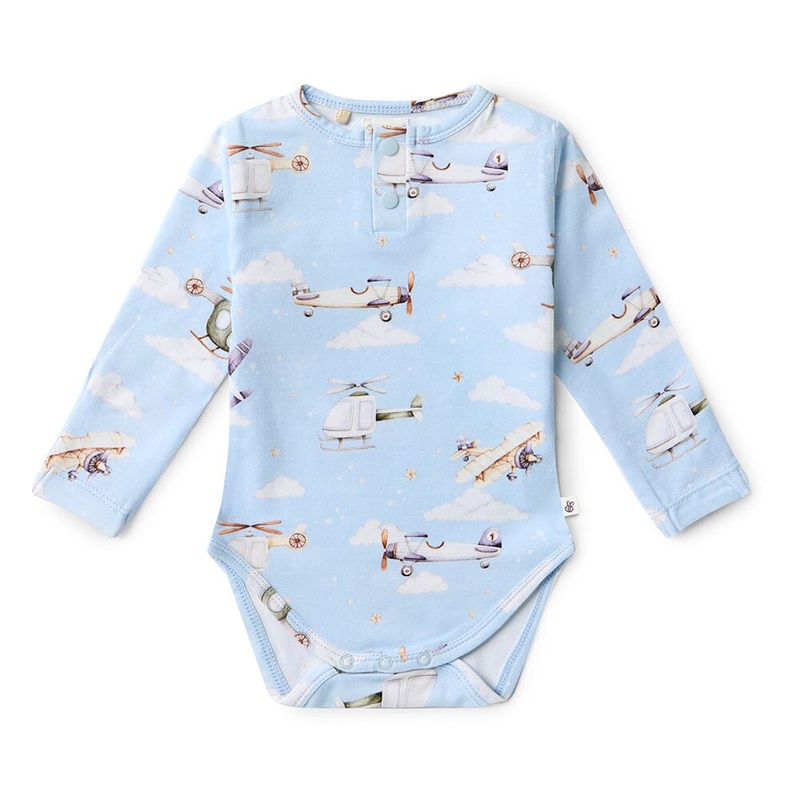 Snuggle Hunny - Organic Long Sleeve Bodysuit | Taking Flight