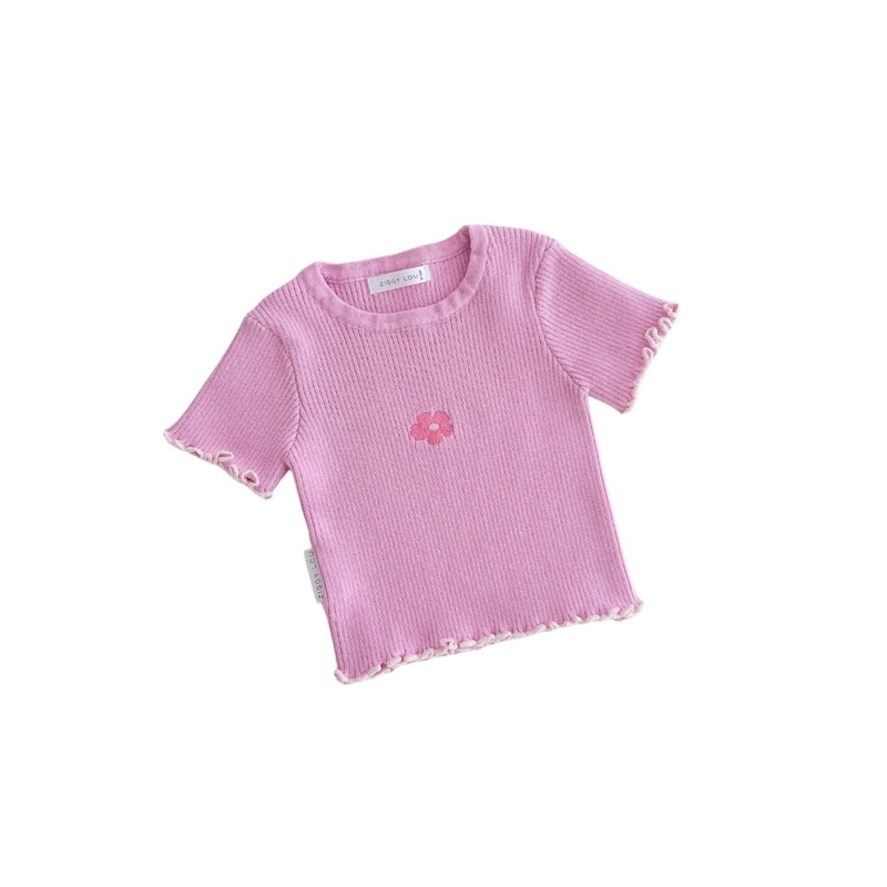 Ziggy Lou - Ribbed Tee | Lila