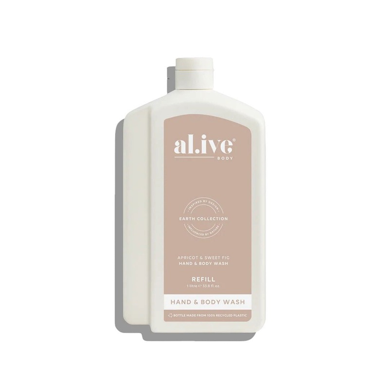 Al.ive Body - 1L Wash Refill | Apricot & Sweet Fig