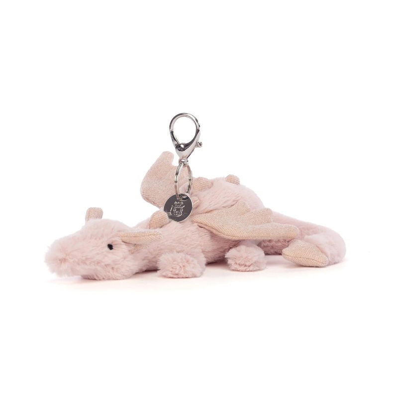 Jellycat - Rose Dragon Bag Charm - Retired