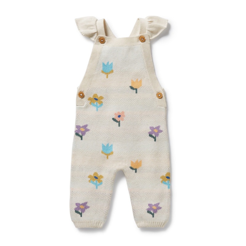 Wilson & Frenchy - Organic Knitted Jacquard Overall | Flower Pop