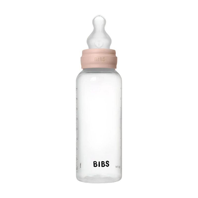 BIBS Dummies - Baby Bottle 270ml Silicone | Blush