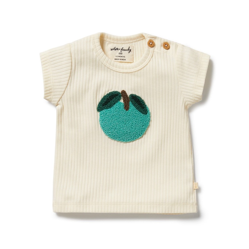 Wilson & Frenchy - Organic Tee | Apple Papple Embroidered