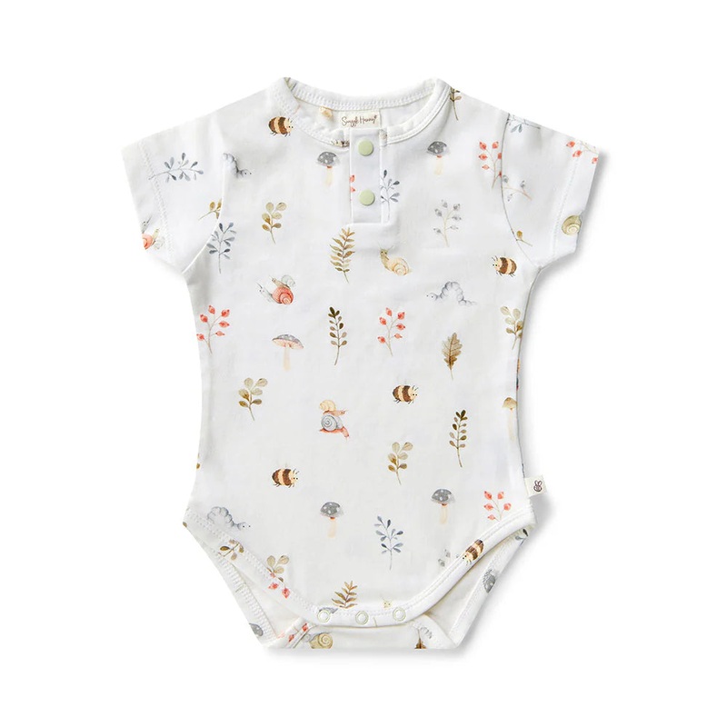 Snuggle Hunny - Organic Short Sleeve Bodysuit | Garden Friends