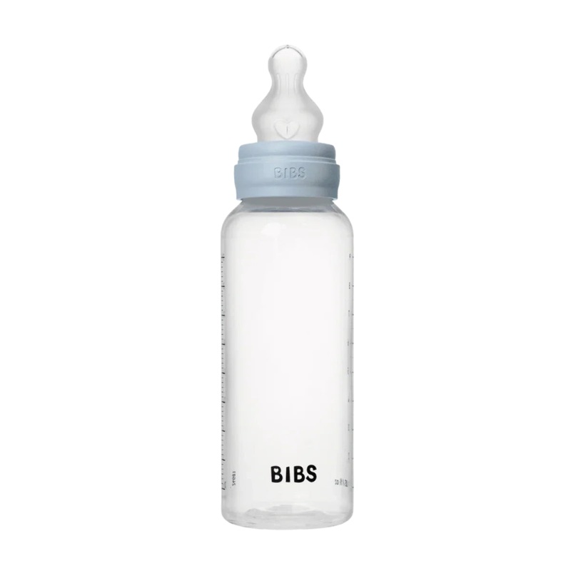 BIBS Dummies - Baby Bottle 270ml Silicone | Baby Blue