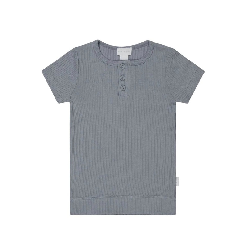 Jamie Kay Modal Henley Tee - Finch - Organic Cotton