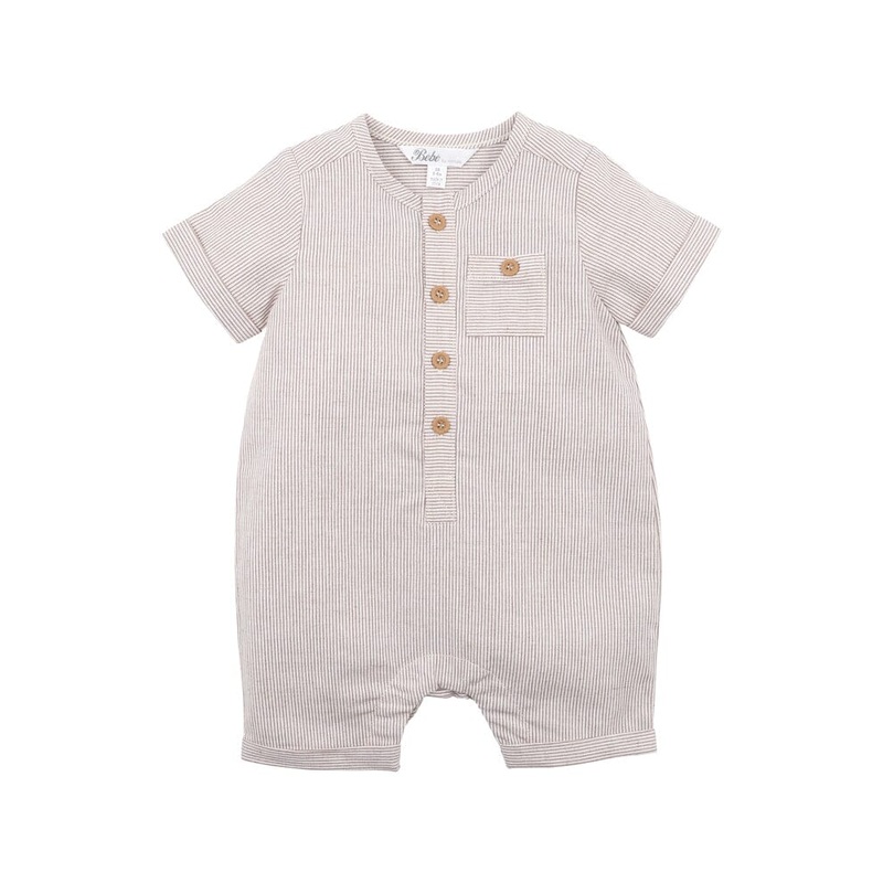 Bebe - Nino Woven Stripe Romper