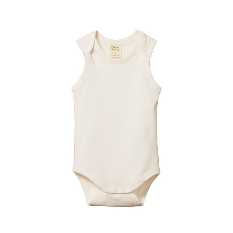 Nature Baby - Cotton Singlet Bodysuit | Natural
