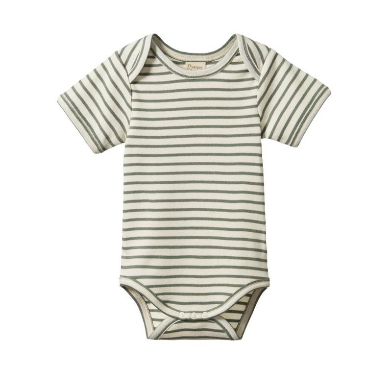 Nature Baby - Short Sleeve Bodysuit | Nettle Sailor Stripe