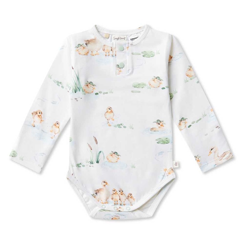 Snuggle Hunny - Organic Long Sleeve Bodysuit | Duck Pond
