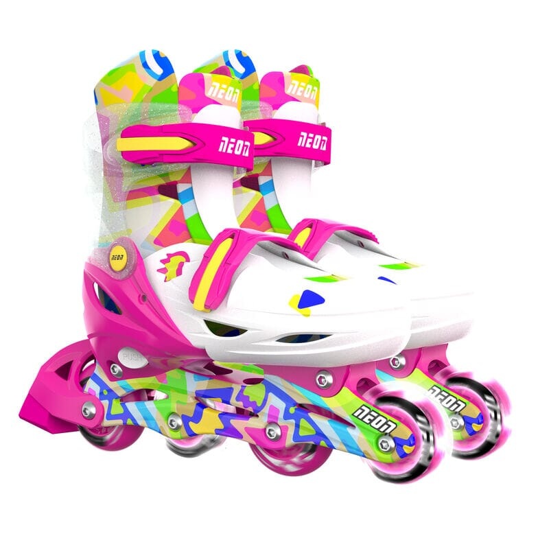 Yvolution - Neon Combo Skates | Pink & Yellow (3-6)