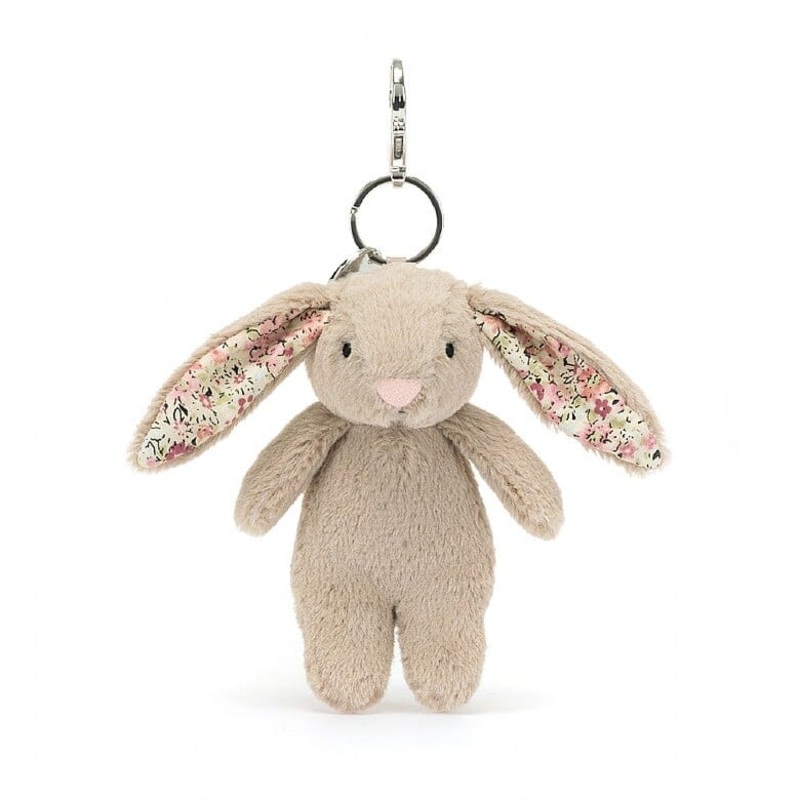 Jellycat Bashful Blossom - Beige Bunny Bag Charm - Retired