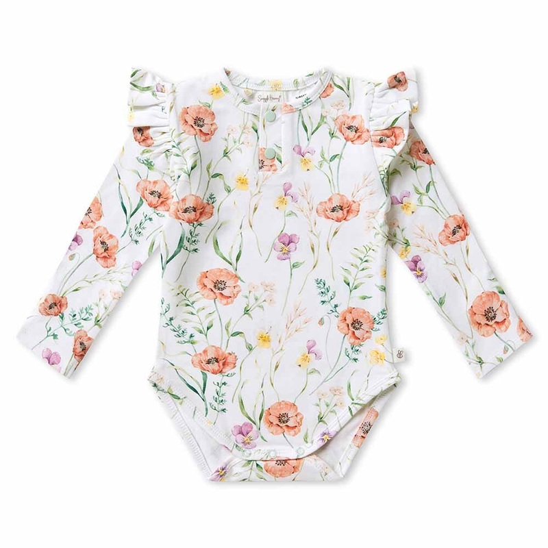Snuggle Hunny - Organic Long Sleeve Bodysuit | Meadow